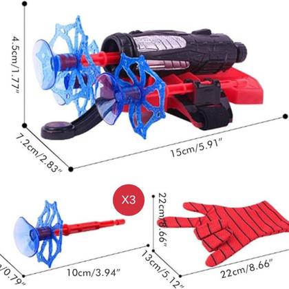 Imagem de Kit 2 Luvas Lança Teia Homem Aranha Brinquedo Meninos