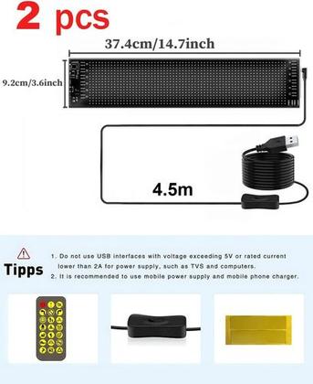 Imagem de Kit 2 Luz Led Olho Do Diabo P/ Carros Painel Caminhão 5V/2A