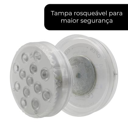 Imagem de Kit 2 Luz Led Piscina Colorida Controle Remoto Pilha Ventosa