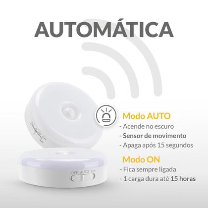 Imagem de Kit 2 Luzinha Momo Lifestyle - Luminária Led Com Sensor