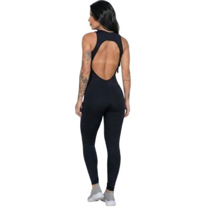 Imagem de KIT 2 Macacão Fitness Liso Bella Fiore Sem Bojo Suplex Roupa De Academia Treino Feminina Musculação Tamanho:PCor:Preto+