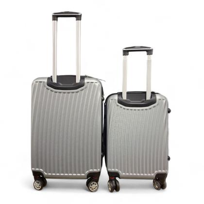 Imagem de Kit 2 Malas de Viagem ABS Cor Prata com Segredo de Segurança