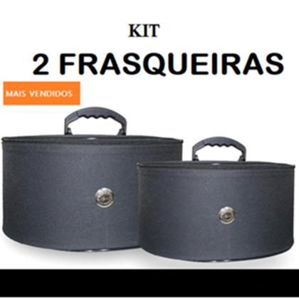 Imagem de Kit 2 Maleta Nécessaires Frasqueiras De Luxo Maquiagem Premium