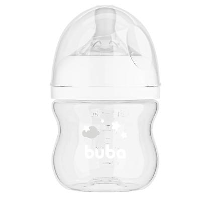 Imagem de Kit 2 Mamadeiras Buba Easy Flow Anticólica 270 E 120 Ml Cor Branca Nuvem