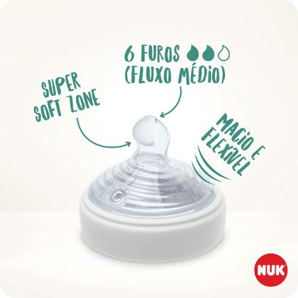Imagem de Kit 2 Mamadeiras Smart Flow Essence 270ml Neutral - NUK