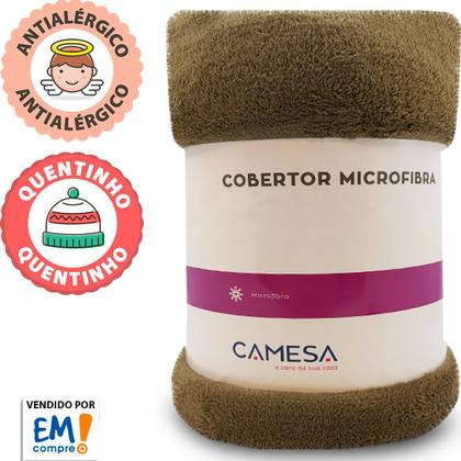 Imagem de Kit 2 Manta Cobertor Queen Microfibra Soft Macia Fleece 220x240cm Camesa - Emcompre