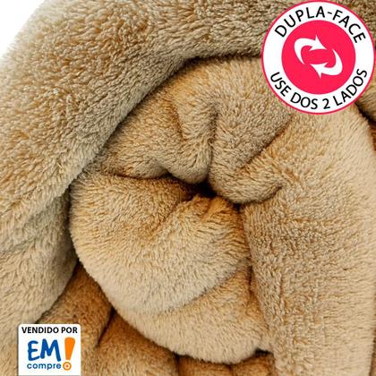Imagem de Kit 2 Manta Cobertor Queen Microfibra Soft Macia Fleece 220x240cm Camesa - Emcompre