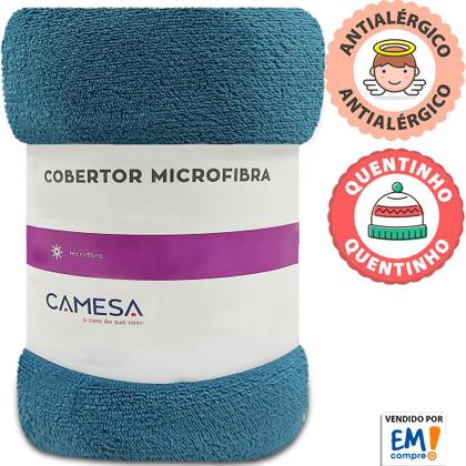 Imagem de Kit 2 Manta Cobertor Queen Microfibra Soft Macia Fleece 220x240cm Camesa - Emcompre