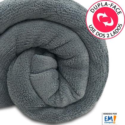 Imagem de Kit 2 Manta Cobertor Queen Microfibra Soft Macia Fleece 220x240cm Camesa - Emcompre