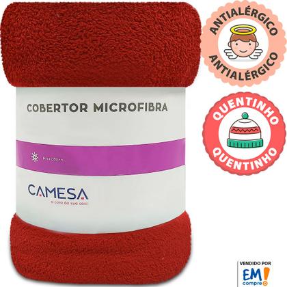 Imagem de Kit 2 Manta Cobertor Queen Microfibra Soft Macia Fleece 220x240cm Camesa - Emcompre