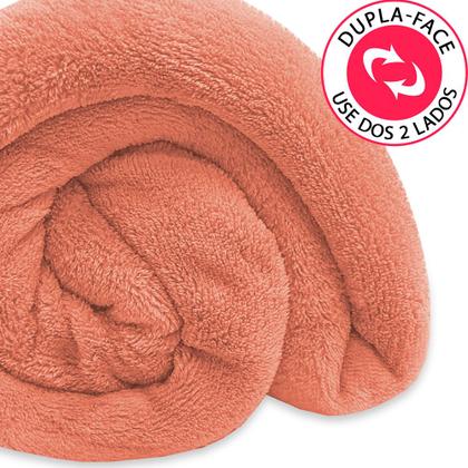 Imagem de Kit 2 Manta Cobertor Solteiro Microfibra Soft Macia Fleece 150x220cm Camesa - Emcompre