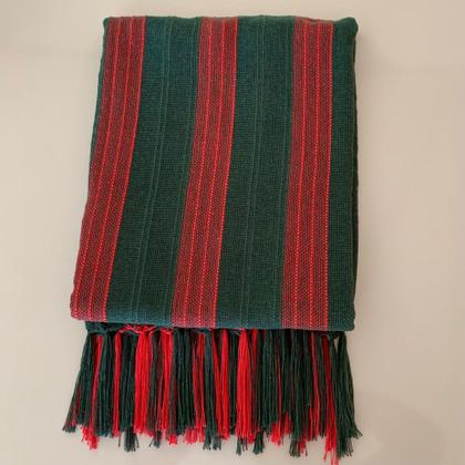 Imagem de Kit 2 Mantas Para Sofá e Poltronas Especial De Natal Verde Natal e vermelha 100% Algodão