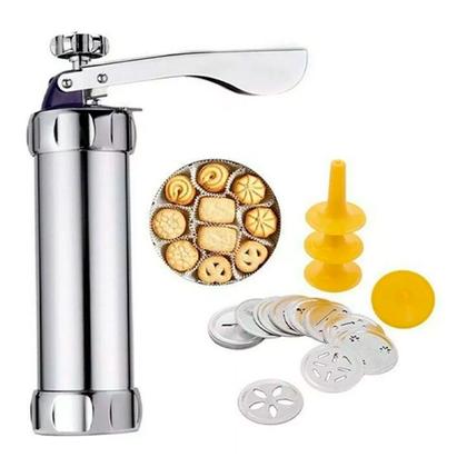 Imagem de Kit 2 Máquina Para Moldar Biscoito Com 10 Moldes Biscoiteira