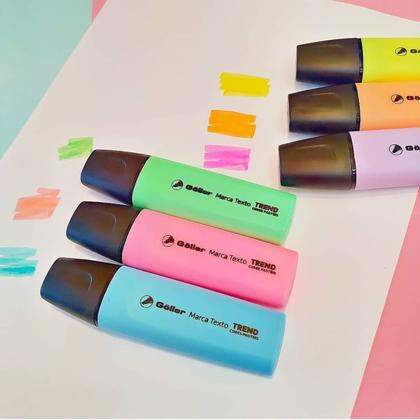 Imagem de kit 2 Marca Texto Trend Cores Pastéis-  Laranja e Roxo