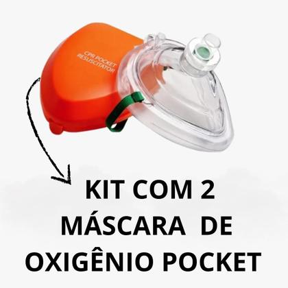 Imagem de KIT 2 Máscara de Oxigênio Pocket Reanimadora Para Primeiros Socorros