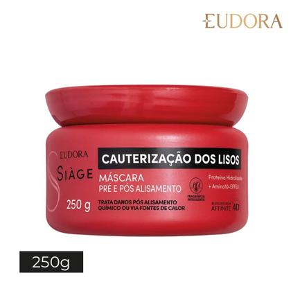 Imagem de Kit 2 Máscara de Reconstrução Capilar Cauterização dos Lisos Reparação 250g Eudora Siàge