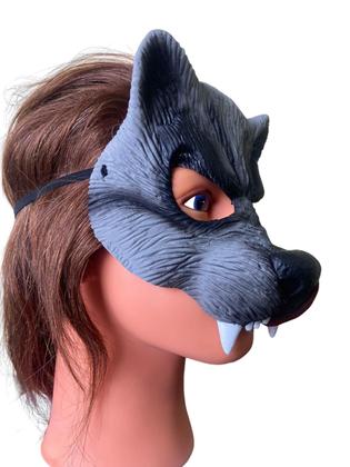 Imagem de Kit 2 Máscaras Lobo Mau Com Língua Pra Fora Fantasia Festa