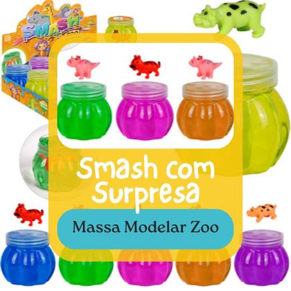 Imagem de Kit 2 Massa Pula e Molda 40g + Diversão Incrível + 2 Surpresas Zoo