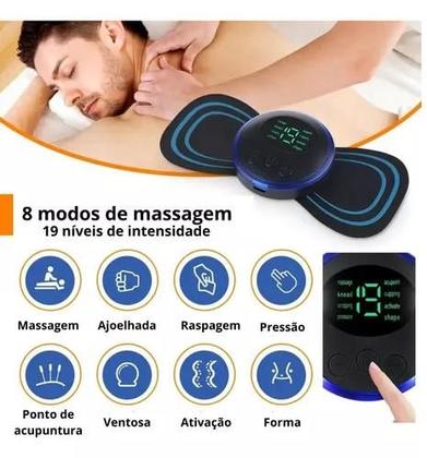 Imagem de Kit 2  Massageador Elétrico Portátil Cervical EMS Varilex Alivia Dores Corpo Pescoço