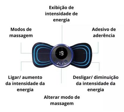 Imagem de Kit 2  Massageador Elétrico Portátil Cervical EMS Varilex Alivia Dores Corpo Pescoço