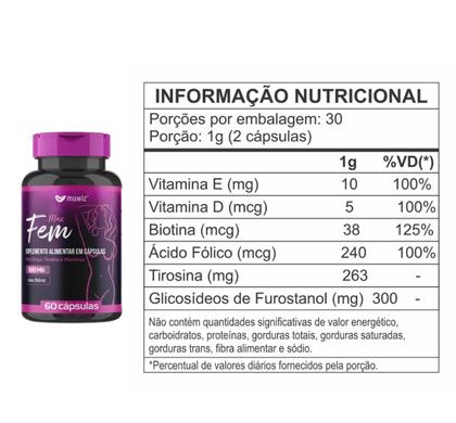 Imagem de Kit 2 Max Fem 500mg 60 Cápsulas - Muwiz
