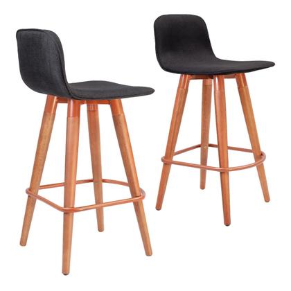 Imagem de Kit 2 Meia Banqueta Línea Espuma Alta Densidade Cobre Preto