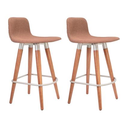 Imagem de Kit 2 Meia Banquetas Línea Escandinavo Champanhe Terracota