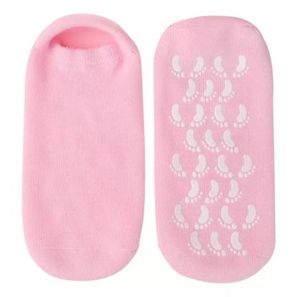Imagem de Kit 2 Meia De Silicone Hidratante Tratamento Esfoliante Dos Pés Esfoliante