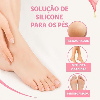 Imagem de Kit 2 Meia De Silicone Hidratante Tratamento Esfoliante Dos Pés Esfoliante