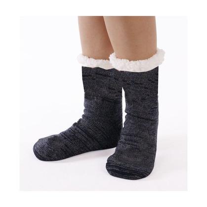 Imagem de Kit 2 Meia Pantufa Infantil: Lã Forrada com Pelúcia e Solado Antiderrapante - Menino