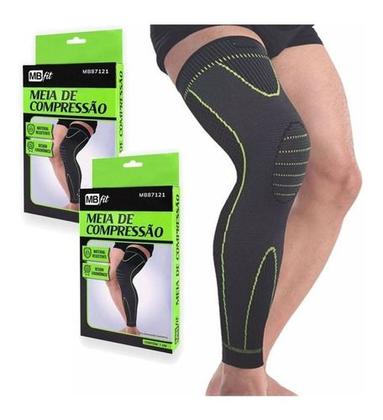 Imagem de Kit 2 Meias De Compressão Ortopédica Estimula Circulação Perna