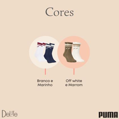 Imagem de Kit 2 Meias Puma Sport Cano Longo Unissex Confortavel e Macia
