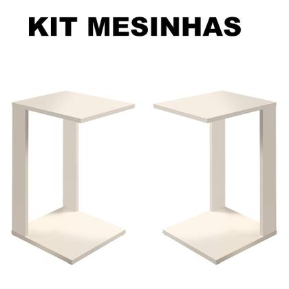 Imagem de Kit 2 Mesa Centro Cozinha Apoia Bule Xicaras de Chá 65cm Off