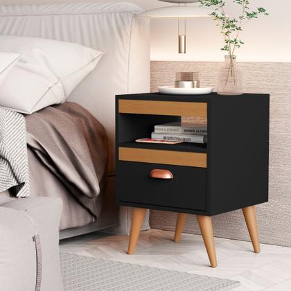 Imagem de Kit 2 Mesa de Cabeceira Conjunto Quarto Casal e Solteiro