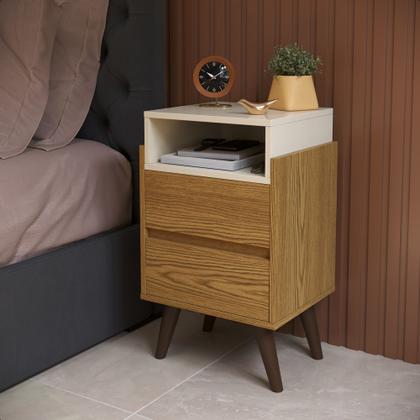 Imagem de Kit 2 Mesa de Cabeceira para Quarto Retrô Verona