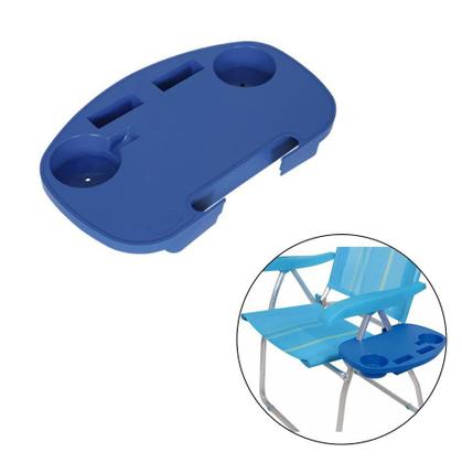 Imagem de Kit 2 Mesa Portátil Para Cadeira De Praia Porta Copos Celular - Mor