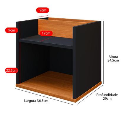Imagem de Kit 2 Mesas Cabeceira Madri Mesinha Suspensa Lateral Cama Decoração Quarto Prateleira Nicho Divisória Organizadora - RPM Móveis