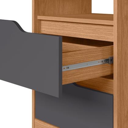 Imagem de Kit 2 Mesas de Cabeceira 2 Gavetas Sara Flex