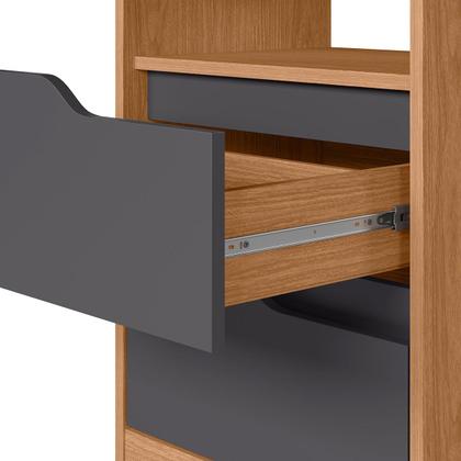 Imagem de Kit 2 Mesas de Cabeceira 2 Gavetas Sara Flex