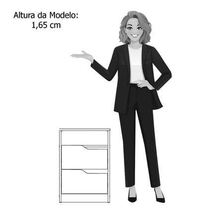 Imagem de Kit 2 Mesas de Cabeceira 2 Gavetas Sara Flex