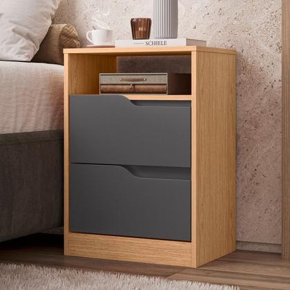 Imagem de Kit 2 Mesas de Cabeceira 2 Gavetas Sara Flex