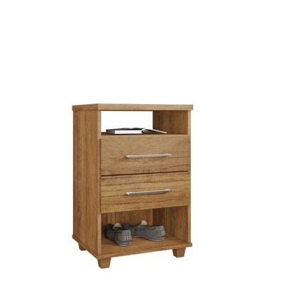 Imagem de Kit 2 Mesas de Cabeceira 2 Gavetas Valente Cedro - Rud Rack