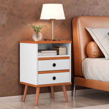 Imagem de Kit 2 Mesas de Cabeceira Alan Estilo Minimalista