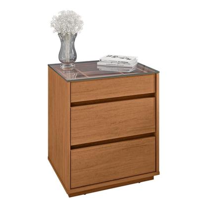 Imagem de Kit 2 Mesas de Cabeceira Belize 3 Gavetas - Casa D