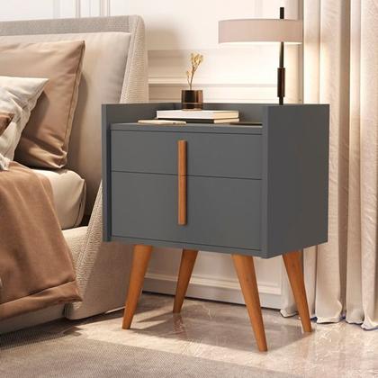 Imagem de Kit 2 Mesas de Cabeceira Dani 1 Gaveta 1 Porta Pés Palito - Várias Cores - MJM Casa dos Moveis