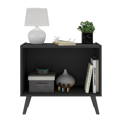 Imagem de Kit 2 Mesas de Cabeceira Retrô 2 Portas Multimóveis MP4138