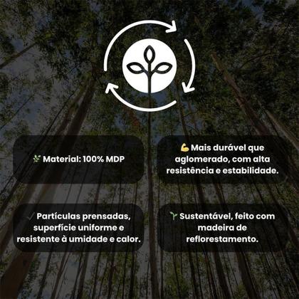 Imagem de Kit 2 Mesas De Cabeceira Retrô 36x61cm Mdp 0636 Menu Móveis Champanhe