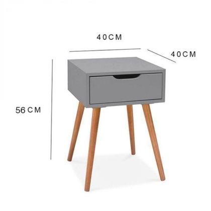 Imagem de Kit 2 Mesas de Cabeceira Retrô Pés Palito Memphis Laqueado