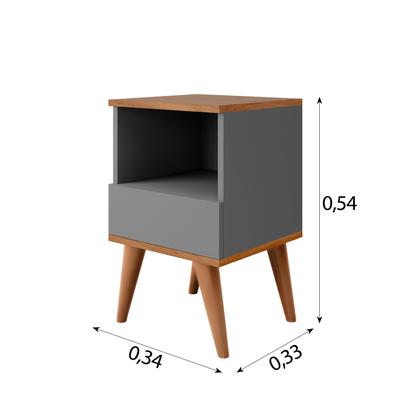 Imagem de Kit 2 Mesas de Cabeceira Retrô Pix Mesinhas com Gaveta Moderno Criado Quarto Casal Solteiro ENVIA SOMENTE 02 KIT