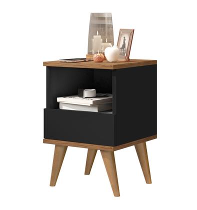 Imagem de Kit 2 Mesas de Cabeceira Retrô Pix Mesinhas com Gaveta Moderno Criado Quarto Casal Solteiro ENVIA SOMENTE 02 KIT